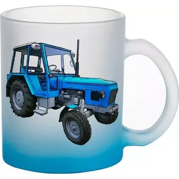 Zetor 6911 skleněný hrnek traktor (hrneček s traktorem matné sklo )