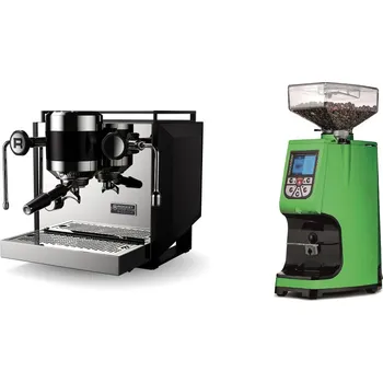Kávovar Rocket Espresso Bicocca, black + Eureka Atom 60, kawasaki green
