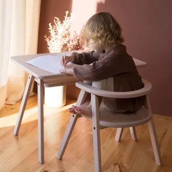 NOBODINOZ Growing Green Dětská židlička + stoleček Blush