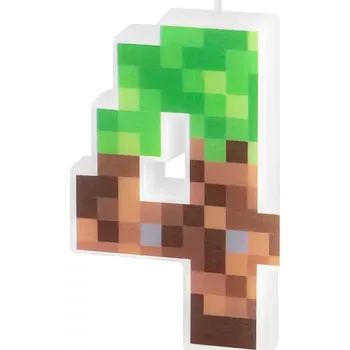 Dortová svíčka Dortová svíčka číslice Minecraft 4