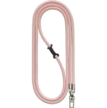 Luxusní šňůrka na mobil Royal Cord Silver světle růžová 8 mm