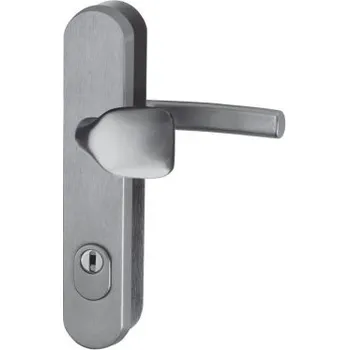 Dveřní kování Richter Czech Bezpečnostní kování R.101.ZA.TB3 s překrytím F9 - imitace nerezu 92 mm