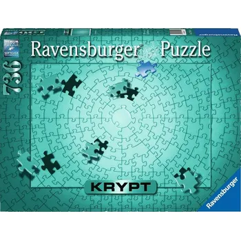 Puzzle RAVENSBURGER Metalické puzzle Krypt Metallic Mint 736 dílků