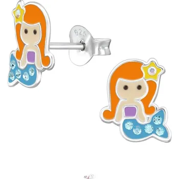 Náušnice All4Silver Náušnice pecičky dětské Mořská víla