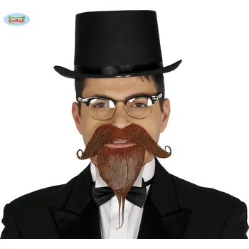 Paruka Guirca Fiestas Španělsko Knír s vousy - hnědé