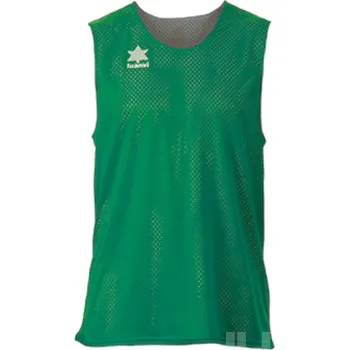 Oboustranný basketbalový dres LUANVI TRIPLE, barva 0050 zelená - bílá, velikost XL