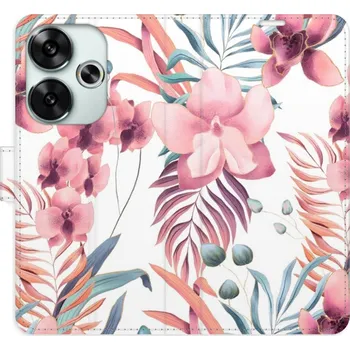 Pouzdro na mobilní telefon Flipové pouzdro iSaprio - Pink Flowers 02 - Poco F6