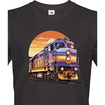 Pánské tričko Pánské triko Barevný vlak, Barva Černá, Velikost L, Canvas Pánské tričko s krátkým rukávem Bezvatriko.cz 2746
