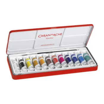 Kresba Sada kvašových barev Caran d’Ache 12x10ml (Sada kvašových barev Caran d’Ache 12x10ml)