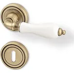 ACT Barok R - bronz / porcelán - rozetové kování