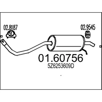 Auto-moto Zadní tlumič výfuku MTS 01.60756