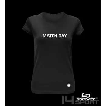 Chlapecké tričko Dívčí triko STRONGEY MATCH DAY BLACK, velikost 3 roky