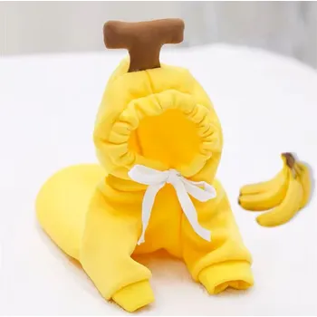 Obleček pro psa Roztomilý obleček pro pejska s kapucí (vel. XS-XXL) Barva: Žlutá, Velikost: M