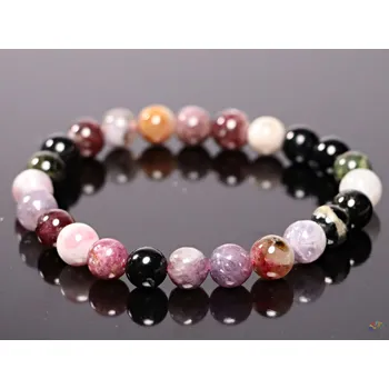 Náramek Magieprirody.cz Náramek Turmalín meloun - barevný - 8 mm #451 - z přírodních kamenů