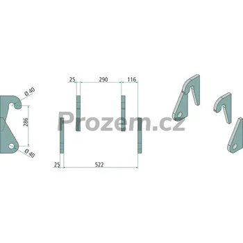 Sada nářadí Sada výpalků 2 ks, 286/40 mm pro Ahlmann