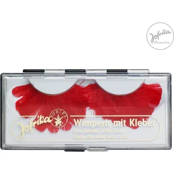 Karnevalový doplněk Jofrika Německo Řasy péřové červené