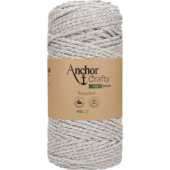 Příze Anchor Crafty fine Metallic 500 Přírodní (Příze na macrame Anchor Crafty fine Metallic Přírodní)