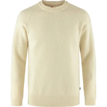 Pánská móda Svetr Fjällräven Övik Rib Sweater Man Chalk White - S + doprava zdarma