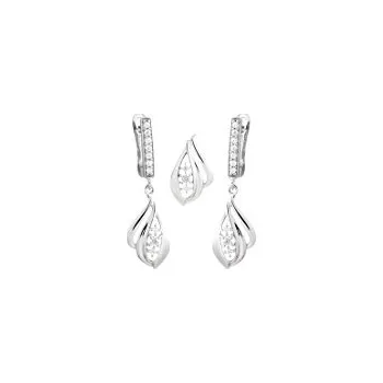 Souprava šperků Souprava stříbrná Kapka se zirkony