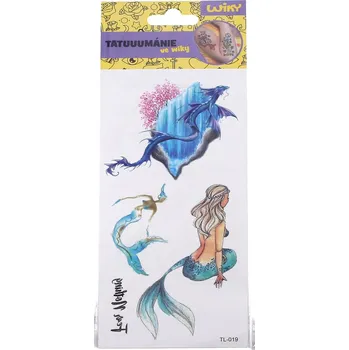 Tetovací barva Wiky Tetovací obtisky MOŘSKÉ PANNY A VÍLY Barva: TL-019