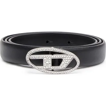 Opasek OPASEK DIESEL OVAL D LOGO B-1DR STRASS 20 BE BLACK