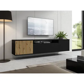 Televizní stolek Závěsný TV stolek Ross - Černá/Artisan