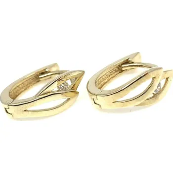 Náušnice Diante Zlaté náušnice s bílým kamenem 59632735