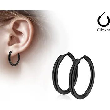 Náušnice Spikes USA Náušnice chirurgická ocel kruhy Černé