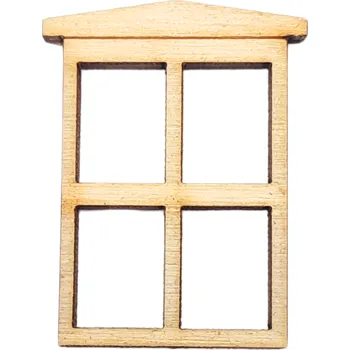 Překližka Výřez z překližky, OKNO, 2,2x2,8 cm, 4ks/bal.