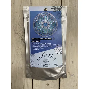 Káva COFFERBS směs kávových mletých zrn a ŽENŠEN 100 g