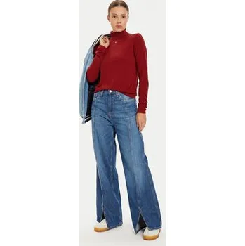 Dámský svetr Tommy Jeans Rolák Essential DW0DW19686 Červená Regular Fit S