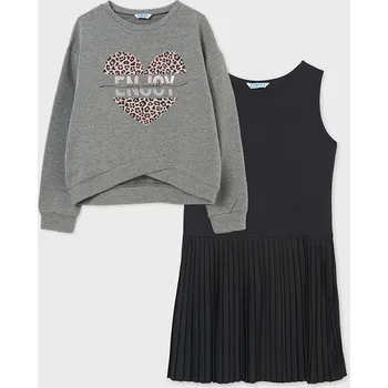 Dívčí šaty Dívčí šaty 2v1 Mayoral 7924 šedé Rozměr: 167 (18 let)