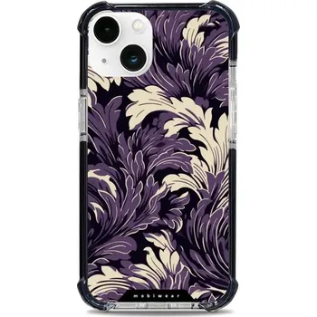 Pouzdro na mobilní telefon Odolný obal Mobiwear MagSafe Elite Bumper - Apple iPhone 13 - DA46D Fialové rostliny (Odolný kryt, pouzdro, obal Mobiwear Elite Bumper na mobil Apple iPhone 13 - DA46D Fialové rostliny, materiál Plast + TPU silikon + kov - zesílená ochrana telefonu, podpo