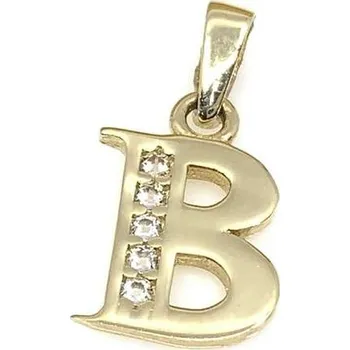 Přívěsek Diante Zlatý přívěsek písmeno B 59633379