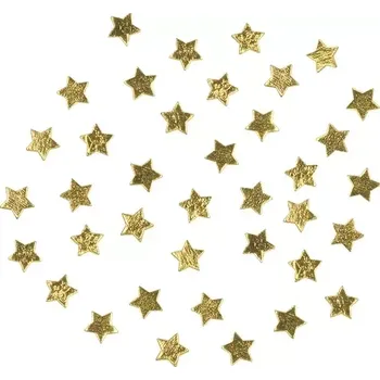Vánoční dekorace Hvězdičky dřevěné 1 cm, 36 ks, zlaté 4782