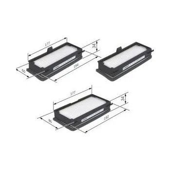 Kabinový filtr Kabinový filtr Peugeot EXPERT valník/podvozek (223) Bosch - 1.6, 1.9D, 1.9TD, 2.0HDi, 2.