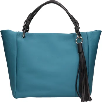 Kabelka Dámská kožená kabelka The Trend Rikka - modro-zelená