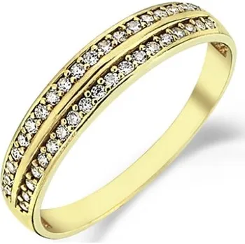 Prsten Diante Zlatý prsten s bílým kamenem 59640499