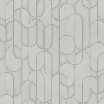 Tapeta AdaWall Geometrická vliesová tapeta na zeď, šedá, 1514-3, Vera, AdaWall, velikost 10 x 1,06 m