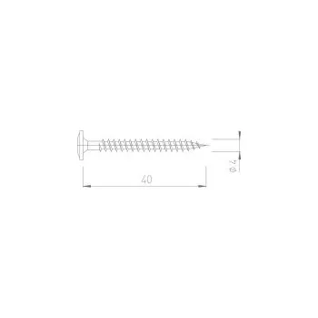Vrut Upevňovací vrut V5142 - 4x40 mm - nerez A2, drážka Torx