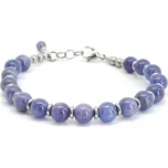 Náramek tanzanit přírodní Tianina - S ocelovými plíšky