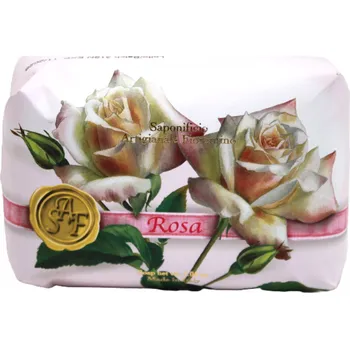 Koupelová kosmetika Saponificio Artigianale Fiorentino SAF - Přírodní tuhé mýdlo Růže 1 ks - 200 g