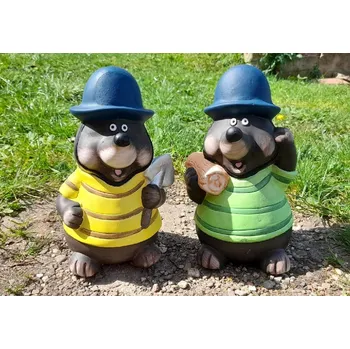 Zahradní dekorace Prodex Import Pohádkový krtek menší figura do zahrady