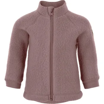 Kojenecká bunda Mikk-Line dětská vlněná merino mikina 50002 - Twilight Mauve Velikost: 80 Merino vlna
