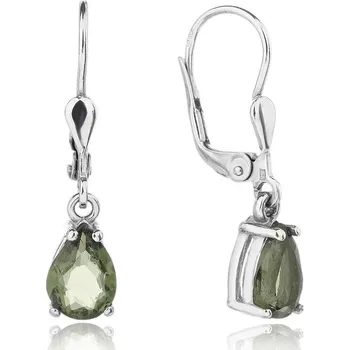 Řetízek Šperky Jan Kos Jan Kos jewellery Stříbrné náušnice s vltavínem 32106357