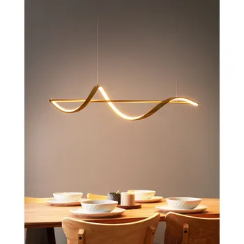 LED závěsné svítidlo zlaté dekorativní lampa funkční doplněk do obývacího pokoje ložnice Beliani