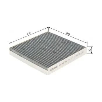 Kabinový filtr Kabinový filtr Renault VEL SATIS (BJ0_) Bosch - 2.016VT, 3.5, 3.5V6, 2.0dCi, 2.2dCi, 3.0 -