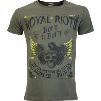 Pánské tričko Yakuza Premium Selection Tričko Yakuza Premium 3702 - zelené (olivové), Royal Riot´s Velikost: 3XL