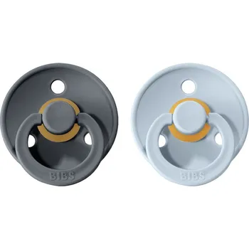 BIBS Colour Dudlíky z přírodního kaučuku vel. 1 Iron/Baby Blue