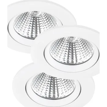 Bodové svítidlo Stmívatelné naklápěcí LED bodovka NORDLUX Fremont IP23 2700 K 1 ks/3 ks Varianta: 3 x Ø 85 x 54 mm, 4,5 W, 345 lm, 2700 K, bílá